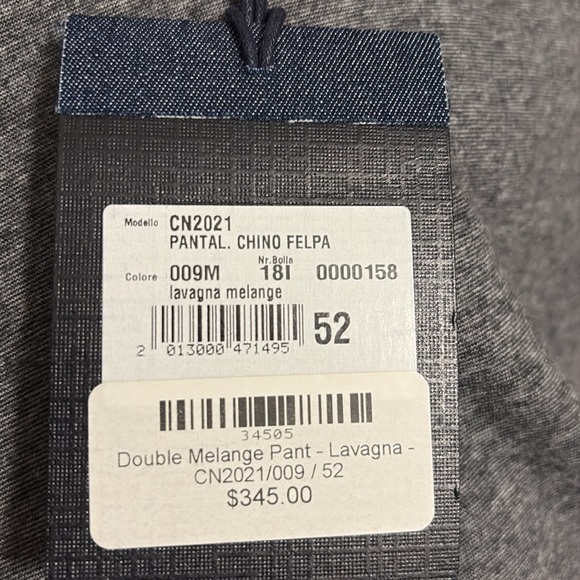 NWT Circolo 1901 Heather Gray Men’s Double Melange Dress Pant - Picture 5 of 6